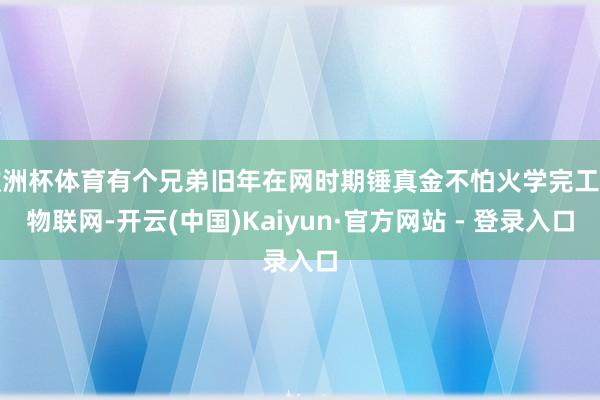 欧洲杯体育有个兄弟旧年在网时期锤真金不怕火学完工业物联网-开云(中国)Kaiyun·官方网站 - 登录入口