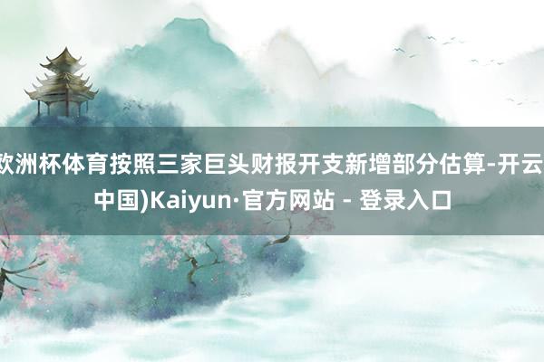 欧洲杯体育按照三家巨头财报开支新增部分估算-开云(中国)Kaiyun·官方网站 - 登录入口