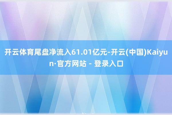 开云体育尾盘净流入61.01亿元-开云(中国)Kaiyun·官方网站 - 登录入口